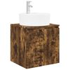vidaXL Vanit&eacute; de lavabo mural Ch&ecirc;ne fum&eacute; 49,5 x 44,5 x 65 cm