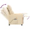 vidaXL Fauteuil &eacute;lectrique de massage Cr&egrave;me Tissu