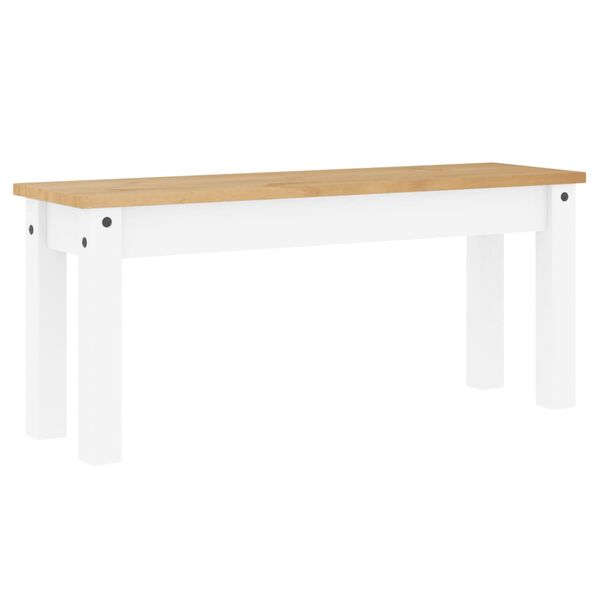 vidaXL Banc &agrave; manger Panama blanc 105x30x45 cm bois massif de pin
