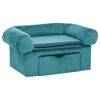 vidaXL Canap&eacute; pour chien Turquoise 75 x 50 x 38cm Peluche