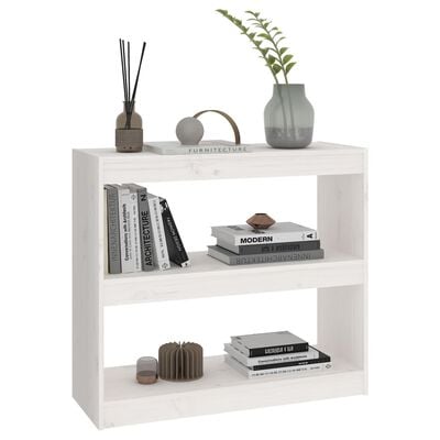 vidaXL Bibliothèque/Séparateur de pièce Blanc 80x30x71,5 cm Pin massif