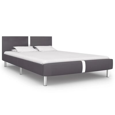 vidaXL Cadre de lit sans matelas gris similicuir 140x200 cm