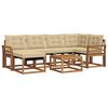 vidaXL Ensemble de canap&eacute;s d'ext&eacute;rieur 7 pc Naturel et Beige