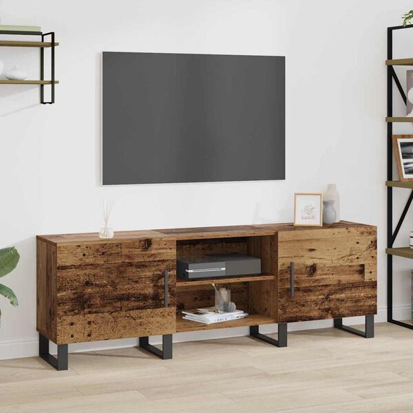 vidaXL Meuble TV Bois Ancien 150 x 30 x 50 cm Bois d'ing&eacute;nierie