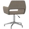 vidaXL Chaises pivotantes &agrave; manger lot de 2 taupe tissu