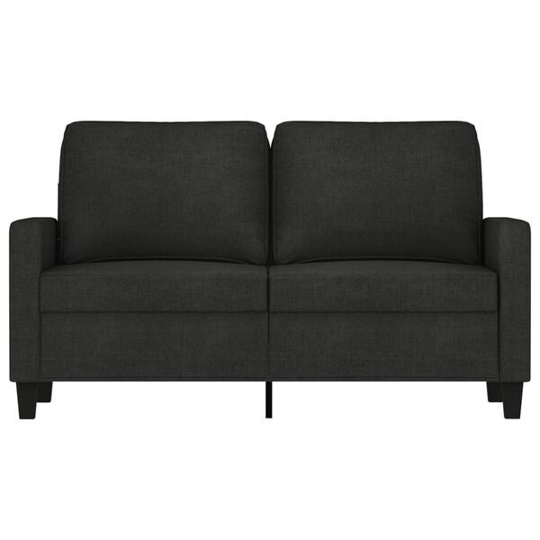 vidaXL Canap&eacute; &agrave; 2 places Noir 120 cm Tissu