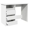 vidaXL Bureau blanc 102x50x75 cm bois d'ingénierie