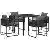vidaXL Ensemble de salle &agrave; manger pour jardin 5 pcs Noir et anthracite
