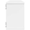 vidaXL &Eacute;tag&egrave;res murales cube 4 pcs Blanc brillant Bois d&rsquo;ing&eacute;nierie