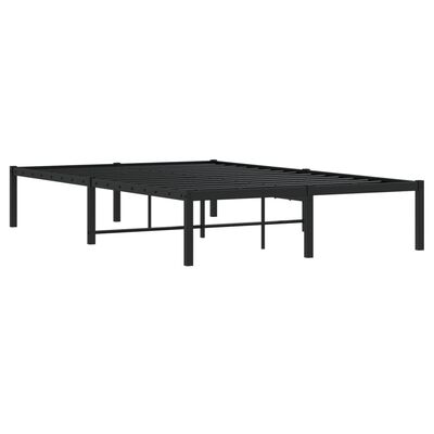 vidaXL Cadre de lit métal sans matelas noir 120x200 cm