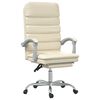 vidaXL Fauteuil de massage inclinable de bureau Crème Similicuir