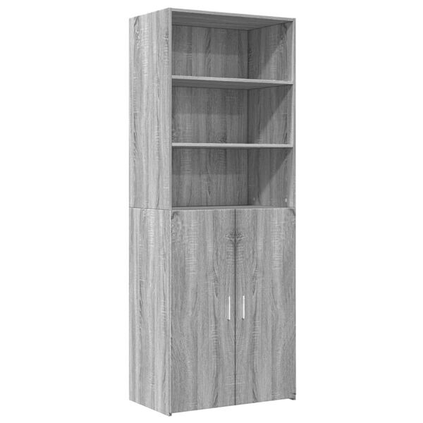 vidaXL Buffet haut sonoma gris 70x42,5x185 cm bois d'ing&eacute;nierie