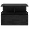 vidaXL Table de nuit flottante 2 pcs Ch&ecirc;ne noir 40 x 31 x 28 cm