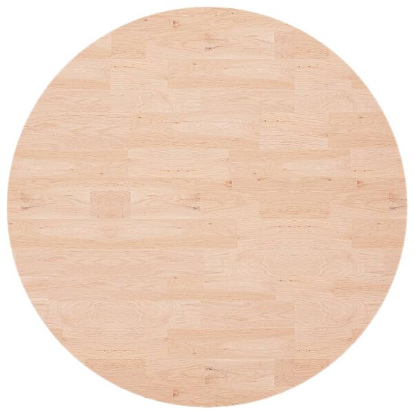 vidaXL Dessus de table rond &Oslash;90x1,5 cm Bois de ch&ecirc;ne massif non trait&eacute;