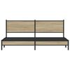 vidaXL Cadre de lit en m&eacute;tal sans matelas ch&ecirc;ne sonoma 193x203 cm