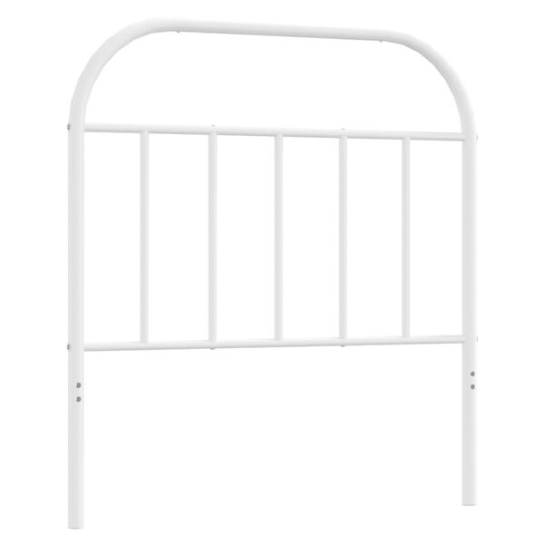 vidaXL T&ecirc;te de lit m&eacute;tal blanc 80 cm