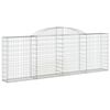 vidaXL Panier de gabions arqu&eacute; 300x30x100/120 cm Fer galvanis&eacute;