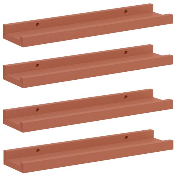 vidaXL &Eacute;tag&egrave;re Murale 4 pcs Rouge 40 x 9 x 3 cm Bois d'ing&eacute;nierie