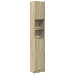 vidaXL Armoire de salle de bain Ch&ecirc;ne sonoma 32x25,5x190 cm Agglom&eacute;r&eacute;