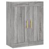 vidaXL Buffet haut Sonoma gris 69,5x34x180 cm Bois d'ing&eacute;nierie