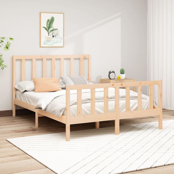 vidaXL Cadre de lit sans matelas 140x200 cm bois massif de pin