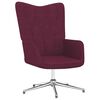 vidaXL Chaise de relaxation avec tabouret Violet Tissu