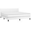 vidaXL Sommier &agrave; lattes de lit avec matelas et LED Blanc 180x200 cm