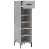 vidaXL Armoire &agrave; chaussures gris b&eacute;ton 30x35x105 cm bois d'ing&eacute;nierie