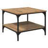vidaXL Table basse Ch&ecirc;ne artisanal 55 x 55 x 40 cm Bois d'ing&eacute;nierie