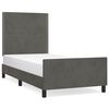 vidaXL Cadre de lit sans matelas gris fonc&eacute; 100x200 cm velours