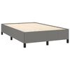 vidaXL Sommier &agrave; lattes de lit matelas LED gris fonc&eacute; 120x190 cm tissu