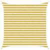 vidaXL Voile d'ombre Jaune et blanc 2,5 x 2,5 m HDPE