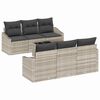 vidaXL Ensemble de Canap&eacute;s 7 pc Gris clair et gris fonc&eacute; polyrotin