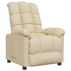 vidaXL Fauteuil inclinable Cr&egrave;me Tissu