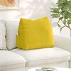 vidaXL Coussin de Dos Jaune 60 x 20 x 50 cm Tissu en velours c&ocirc;tel&eacute;