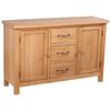 vidaXL Buffet avec 3 tiroirs 110 x 33,5 x 70 cm Bois de ch&ecirc;ne massif