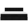 VidaXL Cadre de lit ottoman avec matelas noir 200x200 cm tissu