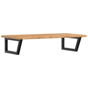 vidaXL &Eacute;tag&egrave;re de vasque murale acier et bois de ch&ecirc;ne massif