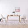 vidaXL Chaises &agrave; manger lot de 2 cr&egrave;me tissu