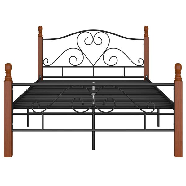 vidaXL Cadre de lit sans matelas noir m&eacute;tal 120x200 cm