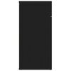 vidaXL Buffet noir 80x36x75 cm bois d'ingénierie