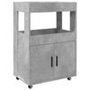 vidaXL Chariot de bar gris b&eacute;ton 60x39,5x89 cm bois d'ing&eacute;nierie