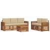 vidaXL Ensemble de canap&eacute;s d'ext&eacute;rieur 6 pc Naturel et Beige