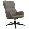 vidaXL Chaise de relaxation et repose-pied Gris anthracite Similicuir