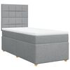vidaXL Sommier &agrave; lattes de lit avec matelas Gris clair 100x200cm Tissu