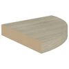 vidaXL &Eacute;tag&egrave;res d'angle flottantes 2 pcs ch&ecirc;ne 25x25x3,8 cm MDF