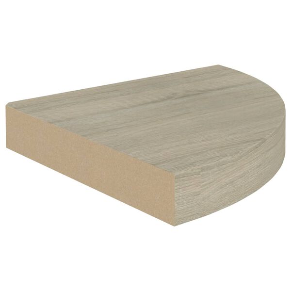 vidaXL &Eacute;tag&egrave;res d'angle flottantes 2 pcs ch&ecirc;ne 25x25x3,8 cm MDF