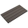 vidaXL Carreaux de terrasse 6 pcs WPC 60x30 cm 1,08 m² Marron foncé