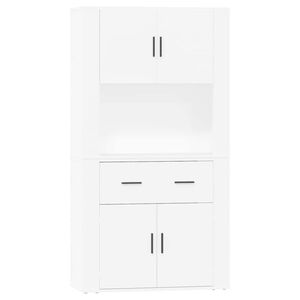 vidaXL Buffet haut Blanc Bois d'ing&eacute;nierie