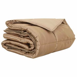 vidaXL Duvet d'&eacute;t&eacute; simple Dor&eacute; 135 x 200 cm Satin et Microfibre